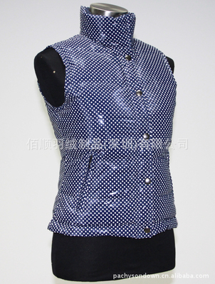 【供應(yīng)時(shí)尚波點(diǎn)修身保暖羽絨背心工廠直銷批發(fā)生產(chǎn)加工095】價(jià)格,廠家,圖片,服裝加工,佰順羽絨制品(深圳)-